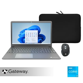 Gateway 15.6" Ultra Slim  with Carrying Case & Wireless Mouse, FHD, Intel® Core™ i3-1115G4, Dual Core, 4GB Memory, 128GB SSD, Windows 11 S
