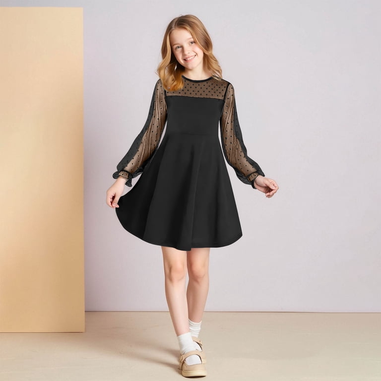 bbymog Girls Black Dress Long Sleeve A-Line Mesh Dresses Party Dance Graduation Dress for Girls Teen Girl Clothes Black B 5 Years - Walmart.com bbymog Girls Black Dress Long Sleeve A-Line Mesh Dresses Party Dance Graduation Dress for Girls Teen Girl Clothes Black B 5 Years - Walmart.com