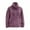 Purple, variant on Women's Double-Faced Fleece Jacket, Stand Collar Zip Up Coat, Thickened Plush Lined Outerwear for Women, Soft Winter Jacket with Full Zipper, Warm Casual Long Sleeve Top Brown L