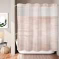 thumbnail image 2 of No Hook Shower Curtain, Terracotta Shower Curtains for Bathroom with See Through Top Window, Vintage Solid Color Modern Minimalist Distressed Waterproof & Washable Bath Curtain Long 72"x78", 2 of 9