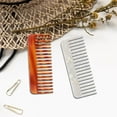 thumbnail image 4 of 2 Pack Wide Tooth Comb, Portable Travel Acetate Combs for Wet and Dry Hair, Large Hair Detangling Comb (Brown, Ivory), 4 of 5