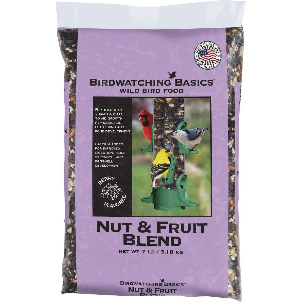 Birdwatching Basics 7 Lb. Nut & Fruit Blend Wild Bird Food 1164