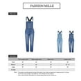 thumbnail image 2 of FashionMille Women Boyfriend Denim Jean Overall, 2 of 5