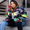 thumbnail image 2 of BESTSPR Veste Matelassée Femme Couleur Camouflage Imprimé Vêtements Doudoune Manteaux d'Hiver Femme Taille p-4TG, 2 of 6