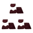 thumbnail image 2 of Transemion 1/2/3/5 3pieces Anti-slid Particles Rug Set Secure And for Slip-free Bathroom Mats For Wine Red 3PCS, 2 of 6