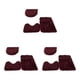 thumbnail image 4 of Injueey 3 piezas exquisitas alfombras de baño antideslizantes hechas a mano textura fuerte absorción de agua antideslizante rojo vino Type1 NO1, 4 of 6