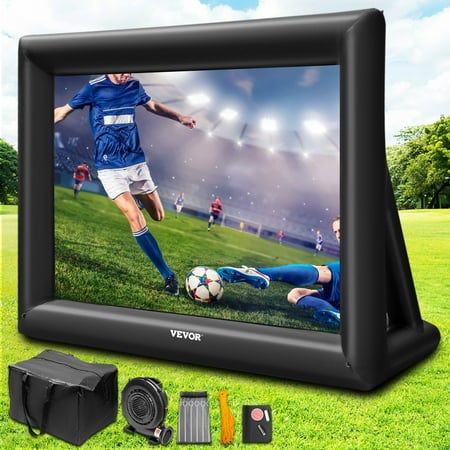 VEVORbrand Inflatable Movie Screen 20ft Inflatable Projector Screen for outside with 350W Air Blower and Portable Bag for Outdoor Movie Supports Front/Rear Projection