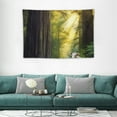 thumbnail image 2 of COMIO  National Parks Tapestry, Morning Sunlight in Wilderness Yosemite Sierra Nevada United States Nature, Wall Hanging for Bedroom Living Room Dorm Decor, Green Brown, 2 of 7