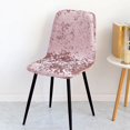 thumbnail image 1 of Funda de tela de terciopelo con respaldo corto para silla, cubierta de tejido Jacquard para silla de bar, tamaño pequeño, para sala de estar y el hogar, 1 of 4
