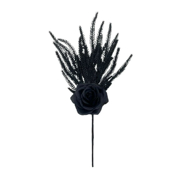 WEGFTDUOP 1Pc Halloween Black Needle Cuttings Artificial Needles And Black Aquatic Plants