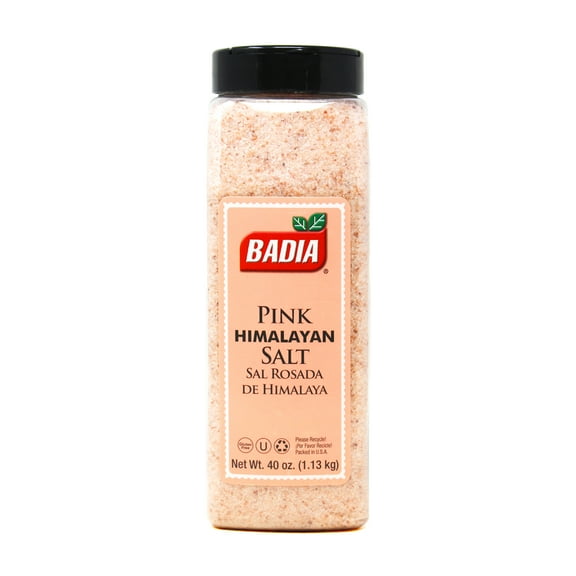Badia Pink Himalayan Salt, Sal Rosada Del Himalaya, 40 Oz, Gluten-Free, Non-GMO