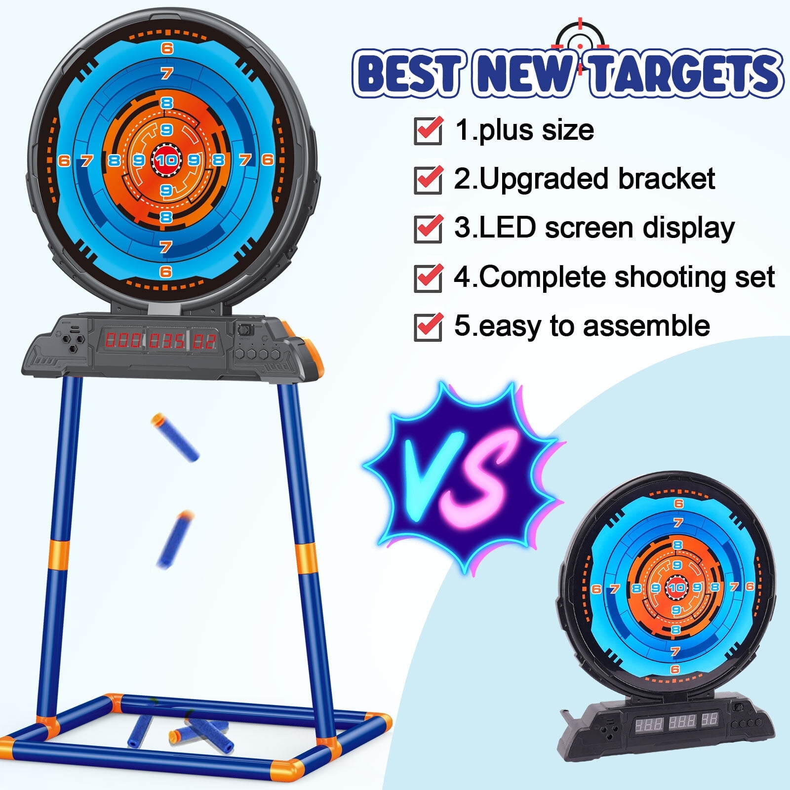 Freecat Digital Target Game for Boys, Shooting Practice, Kids Target Shooting Games Toys for 5-12 Year Old Boys