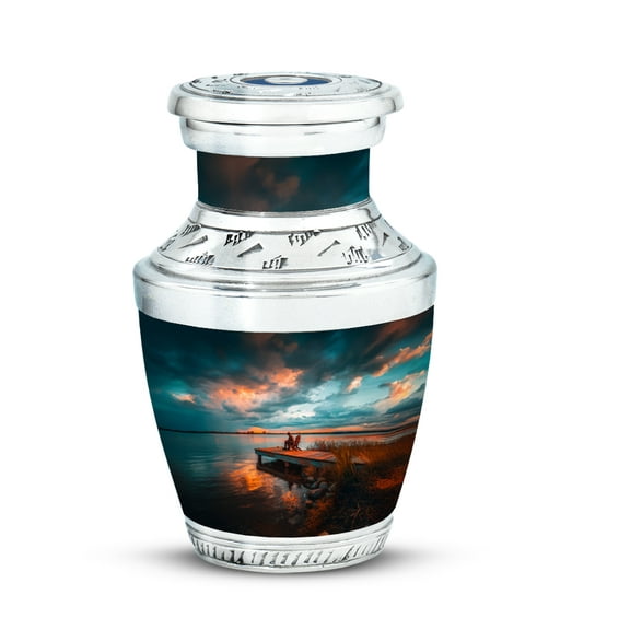 SABURIAL Fishing Urn - Burial Decorative For Mom & Dad - 3 Inch - Pack Of 1 - Memorial Urn For Male Ashes - Funeral Keepsakes For Adult Human - Small Urns For Ashes Keepsake