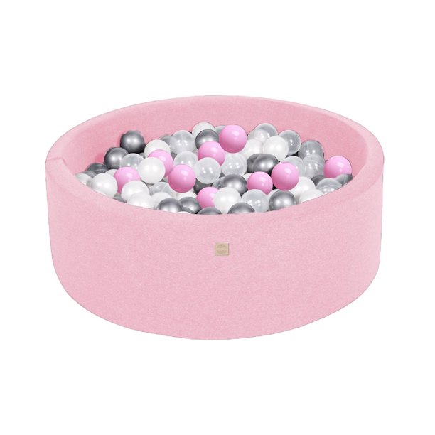 Alberca de pelotas para bebés rosa + mix 150 pelotas NATURE GARTEN modelo: Piscina seca para bebé con mix rosa