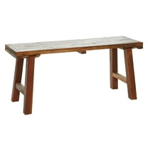 DecMode Wood Handmade Natural Bench, Brown
