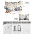 thumbnail image 3 of Pack of 2 Outdoor Lumbar Pillow Covers 12x20 Inch, Thanksgiving Pumpkin Waterproof Throw Pillow Covers Set, Fall Blue White Orange Plants Indoor&Outdoor Decorative Cushion Cases for Patio Porch Car, 3 of 7