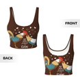 thumbnail image 6 of Sports Bra For Women, Rooster And Chicken Sports Bras For Women High Support, Workout Tank Tops Woman With Removable Cups, 6 of 8