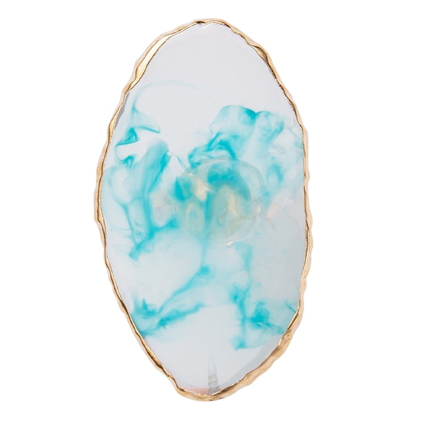 Paleta Mezcla Uñas Esmalte Herramientas Con Borde Dorado Resina