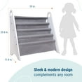 thumbnail image 5 of Modern Sling Bookshelf - White w/ Gray, 5 of 8