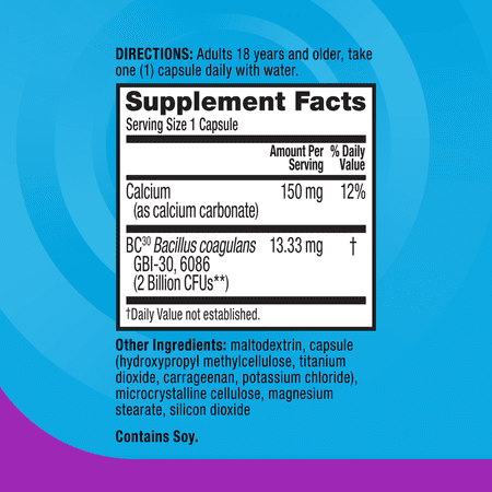 Digestive Advantage Daily Probiotic Capsules, 30 ct (Pack of 6)