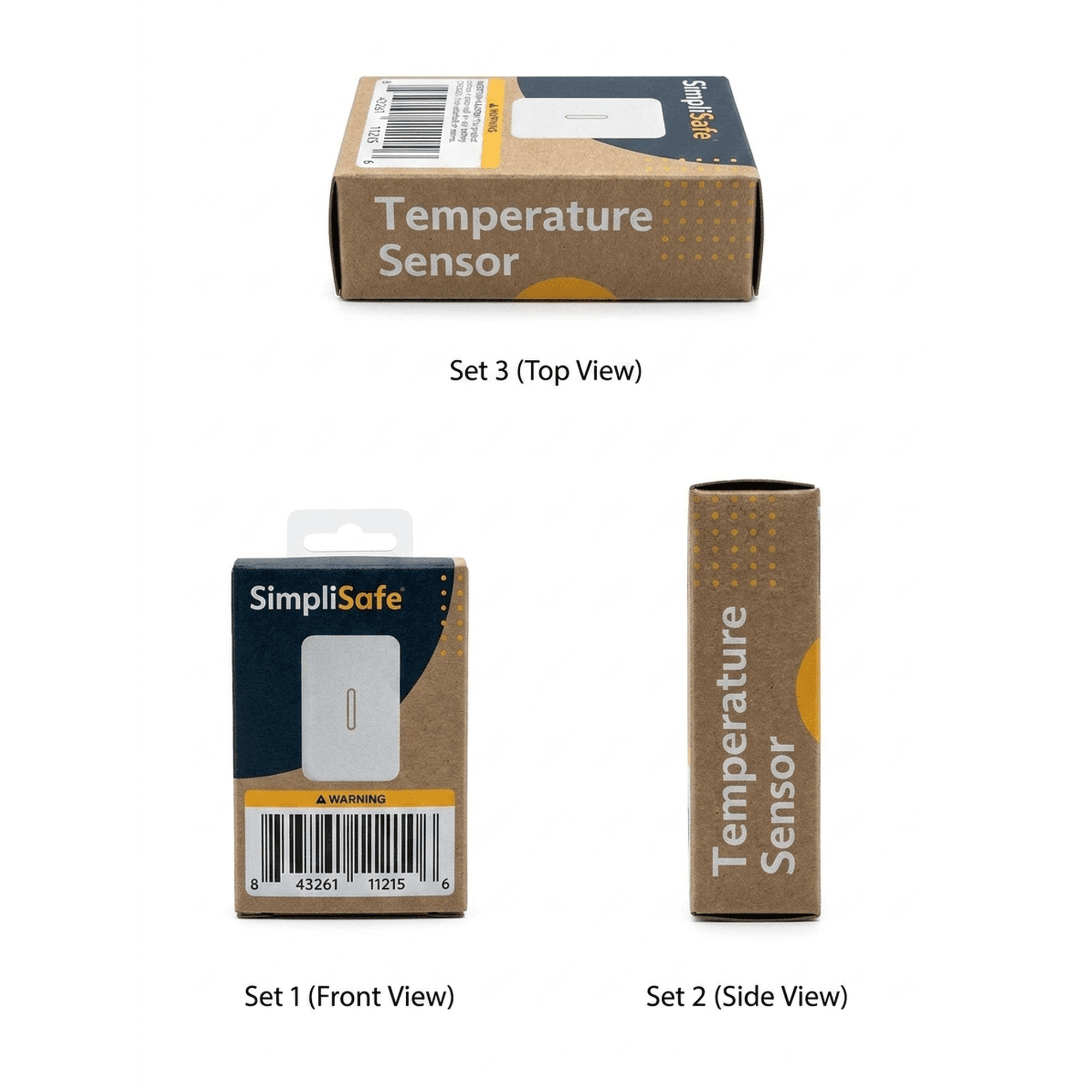 SimpliSafe Smart Indoor Temperature Sensor, Wi-Fi Connected, Wireless - White