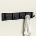 thumbnail image 6 of Coat Hooks with 5 Folding Hooks,Modern Coat Racks Wall Mounted,Space-Saving Coat Hanger for Entryway,Bedroom,Door(Black  ), 6 of 16