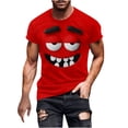 thumbnail image 2 of Xdegoge Funny T Shirts for Men Playful Cartoon Print Shirt Classic Short Sleeve Crew Neck Top Casual Loose Beach Vacation Outfits Soft Plus Size Tops, 2 of 5