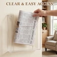 thumbnail image 6 of 2 Pcs Wall-Mounted Single Pocket Newspaper Holder Clear Acrylic Display Organizer Standard, 6 of 7