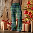thumbnail image 2 of Hfolob Pants For Men Mens Christmas Casual Pants Special Edition Santa Red Green Festive Plaid Casual Pants Outdoor Pants, 2 of 4