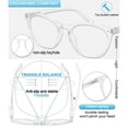 thumbnail image 5 of MARE AZZURO Women’s Trendy Round Spring Hinge Frame Reading Glasses (Clear, 1.25), 5 of 7
