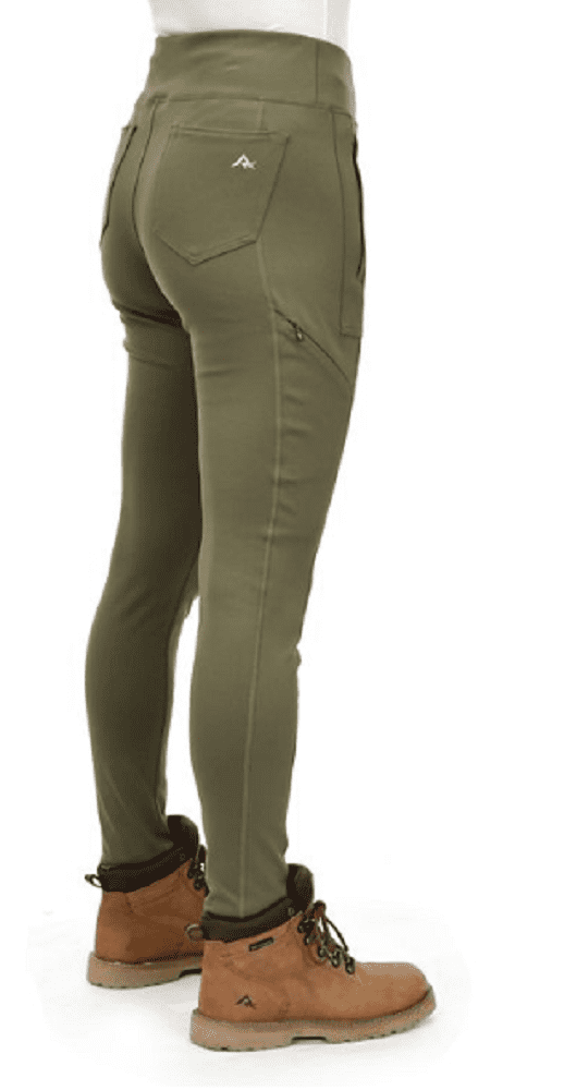 Ridgecut YLB-30451 Women's Stretch Fit Natural-Rise Work Leggings, Olive,  Large