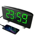 thumbnail image 3 of Reloj Despertador Digital Curvo Regulable Pantalla Led Reloj Digital Para Niños Mayores Ultra Claro Número Grande Brillo Snooze 12/24H Reloj Despertador Para Dormitorio Oficina Kearding HA024213-03, 3 of 5
