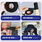 Weloille 15m Wire Loom Harness Cloth Tape, Speaker Wiring Harness Cloth Tape, Black Adhesive Fabric Tape, for Automobile Electrical Wire harnessing Noise Dampening Heat Proof