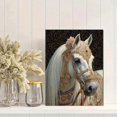 thumbnail image 2 of UXIEQU White Horse Arabian Jewels Canvas Wall Art 15.75x11.81 Inches, 2 of 8