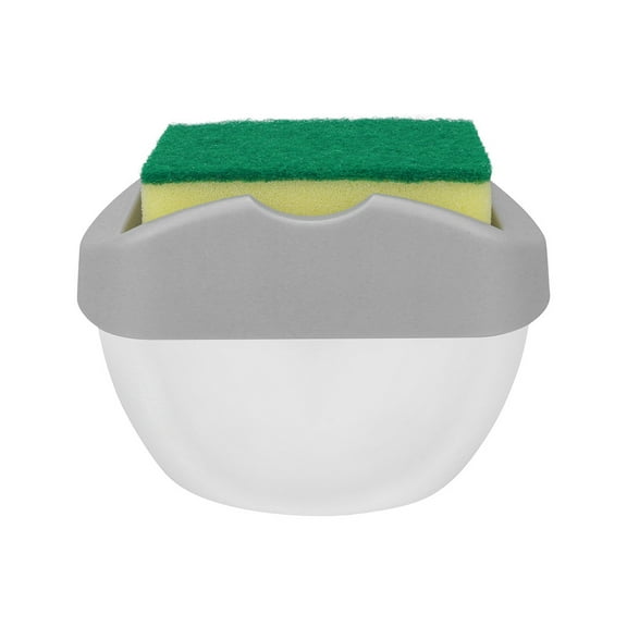 VerPetridure 2 In 1 Push Soap Dispenser Kitchen Dishwashing Soap Box Grey