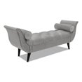thumbnail image 1 of Pemberly Row Modern Tufted Flared Arm Entryway Bench Opal Gray, 1 of 10