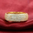thumbnail image 3 of Forever Jewels14K Yellow Gold Plated 2CT Round Cut Moissanite Men Wedding Band Ring, 3 of 4