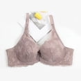 thumbnail image 3 of Sexy Minimizer Bras for Women Full Coverage No Underwire Lace Bra Low Support Lightly Breathable Comfort Push Up Bralette, Dark Gray, 36/80, 3 of 3