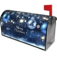 thumbnail image 3 of Festive Magnetic Mailbox Cover Christmas Blue Ball Pattern Outdoor Mailbox Protector Holiday Seasonal Decorative Garden Yard Home Large Size 25.5 x 21 Inch, 3 of 6