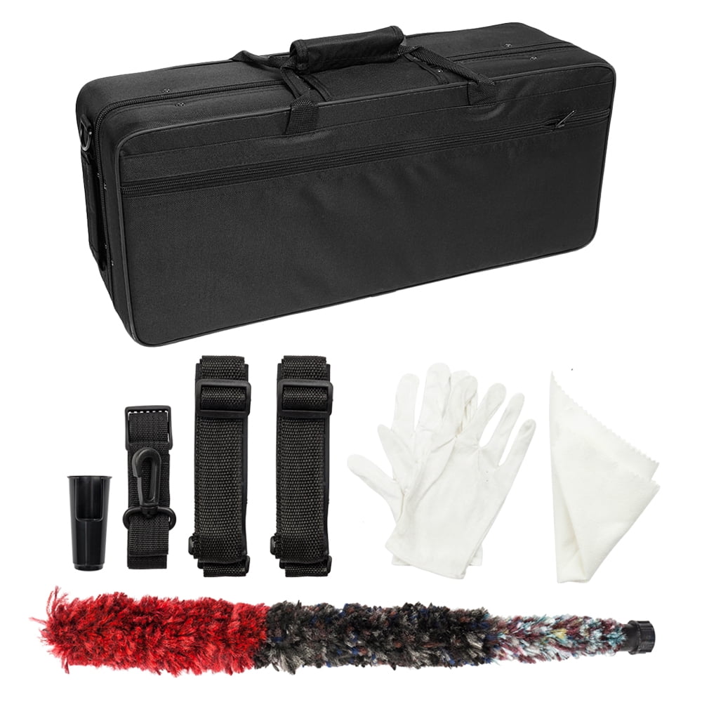 Zimtown  Professional Alto Drop E Saxophone Sax Gold w/ Case Mouthpiece & Accessories
