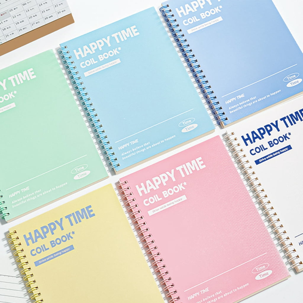 6Pcs Colorful Spirals Notebooks Spirals Binding Smooth Writing Thicken Paper