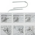 thumbnail image 4 of stanreset Pack of 2 Radio Removal Tool Workmanship Compact Size Multipurpose Extraction Keys CD Remover Car Repair Supplies Extractor silver 1Set, 4 of 6