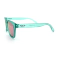 thumbnail image 5 of Polarized Mens Kush Color Mirror Pop Sport Horn Rim Sunglasses [Green - Purple Mirror], 5 of 7