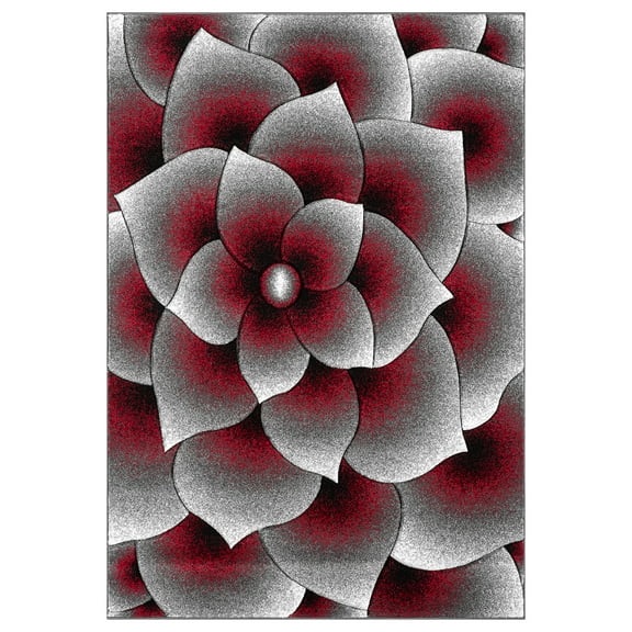 Premium Rug Design 11301 - 5'2"x7'5", Red