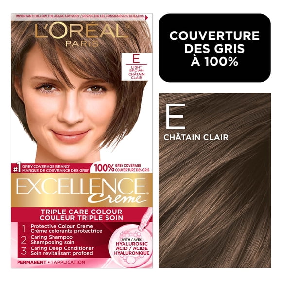 L'Oréal Paris Excellence Crème Hair Dye, Permanent Hair Color with Hyaluronic Acid