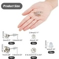 thumbnail image 5 of Rhinestone Stud Earring Making Kits 40 Pairs 2 Sizes 304 Stainless Steel Blanks Prong Earring Settings 80pcs Glass Pointed Rhinestones and 100pcs Plastic Ear Nuts for Earring Jewelry Making, 5 of 6