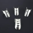thumbnail image 6 of Syuanmuer 4pcs Kitchen Stainless Steel Finger Nail Protector Hand Cut Guard Safe Slice Knife Tool, Kitchen Finger Cutting Protector for Kitchen Slicing Dicing for Home Travel Office（Metal）, 6 of 10