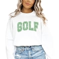 thumbnail image 4 of Floral Golf Sweatshirt for Women Teens & Children Preppy Varsity Style Golf Pullover White Sweatshirt Adult Small, 4 of 4