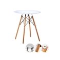 thumbnail image 1 of Mesa Eames Redonda De Madera Estilo Minimalista Moderno 80 cm, 1 of 8