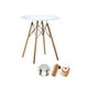 thumbnail image 1 of Mesa Eames Redonda De Madera Estilo Minimalista Moderno 80 cm, 1 of 2